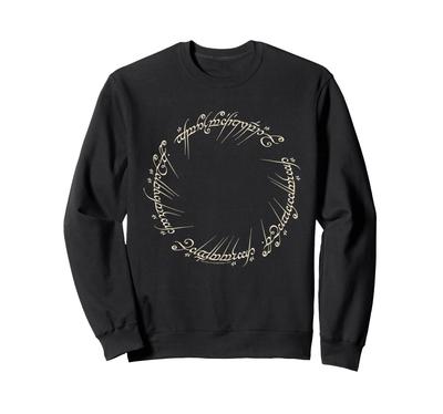 Herr der Ringe Einer Ring Graviertes Sweatshirt