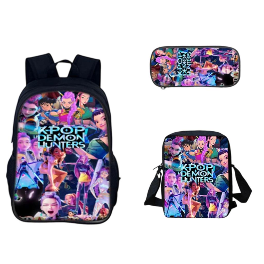 3-Piece Game Backpack School Bag For Teenagers Boys And Girls Travel Study Backpack And Lunch Box And Pencil Bag