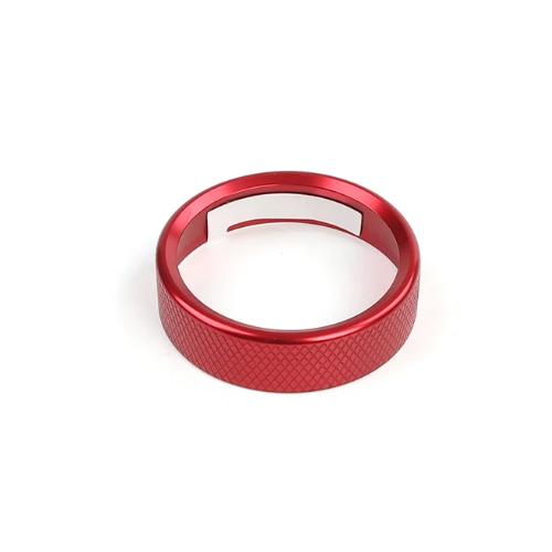 For Chevrolet Equinox 2026 2026 1PCS Aluminum Alloy Center Console Knob Ring Control Adjust Button Cover Trim  Car Accessories красный