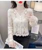 Summer Women's Thin Knit Sweater Long Sleeve Short Sun Protection Jacket Lace Cut-out Knitted Cardigan Coat