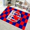 Romania National Football Team Shield Rug Red Blue Yellow Diagonal Stripe Soft Carpet for Supporters