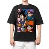 T-Shirt für Herren Dragon Ball Muster Gedruckt Sommer Retro Ausschnitt Locker Große Größe Vielseitig Kurzärmliges T-Shirt Kleidung Oberteil
