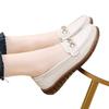 Cow tendon sole shoes are not tired of feet, leather shoes, single shoes, medium and soft soles, Doudou shoes.