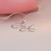 Cute Rabbit Ear Stud Earrings Female Playful Design Sleeping Free Earrings Hollow Rabbit Ear Hook