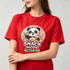 Kawaii Panda Unisex Cotton T Shirt Snack Mode Activated Cookie Dessert Graphic Foodie Lover Casual Crew Neck Tops