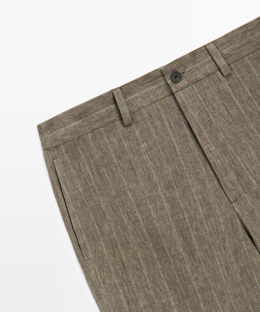 Masimodutti Linen Striped Pants