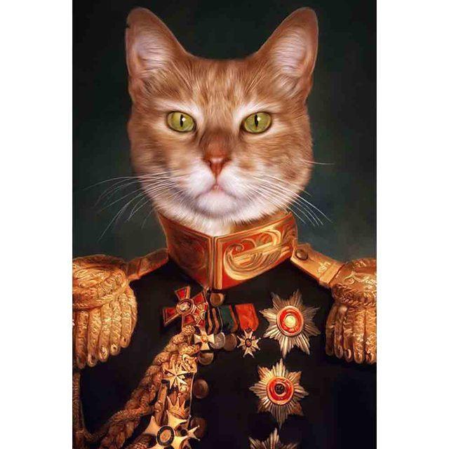 Funny Animal Posters Deer Cat Dog Portrait Poster Paintings and Canvas Painting Nordic Wall Art Pictures Room Living Room Decoration No Frame