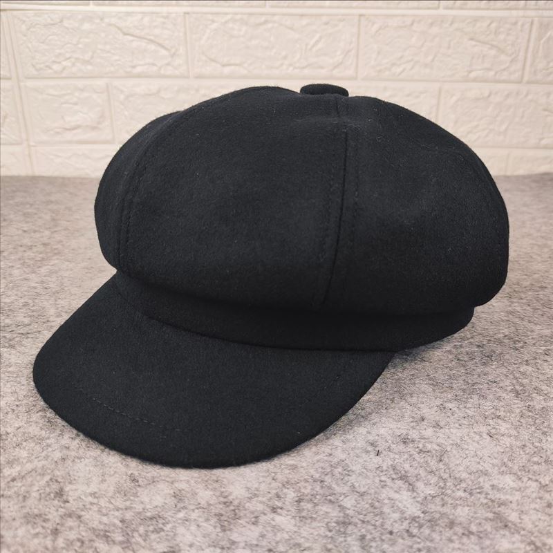 Autumn and Winter Painter Hat Couple Octagonal Hat Big Head Circumference Men's Hat Wide Brim Showing Face Small Newsboy Hat Small Head Circumference