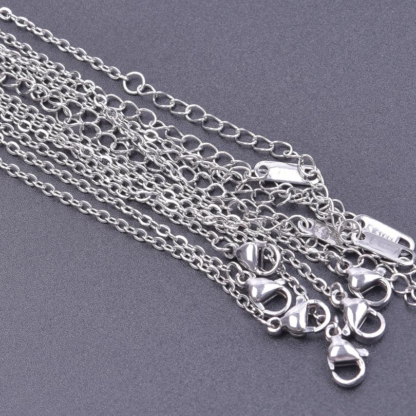 1/10pcs/Lot Silver Color Snake/Beads Chain Necklace Stainless Steel Chains For Women Men Accessories DIY Jewelry Making Choker