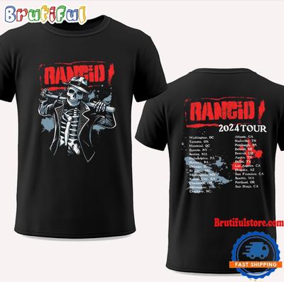 Rancid Bo Knows Skele-Tim Na Tour 2024 Event T-Shirt