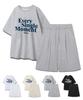 Polygram [Set] Esm Premium Double-Sided Oversized Short Sleeve + Bermuda Shorts Set