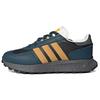 Originals Retropy Leather Comfortable Sports Non-Slip Low-Top Lifestyle Shoes Men Sneaker Blue Yellow ID6144
