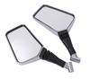 Custom Motorcycle Mirrors and Right with 8mm and 10mm Mounting Screws and Adapters Universal Fit for Super and Other Scooters (Left Set) Included.