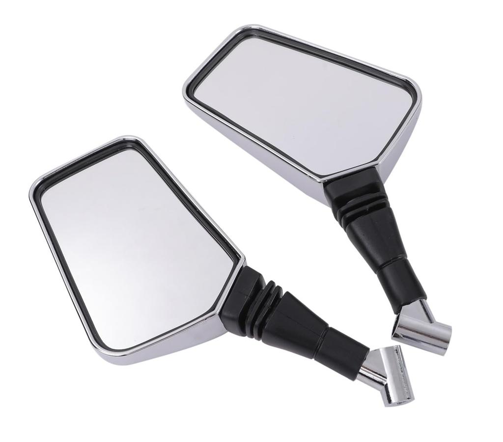 Custom Motorcycle Mirrors and Right with 8mm and 10mm Mounting Screws and Adapters Universal Fit for Super and Other Scooters (Left Set) Included.