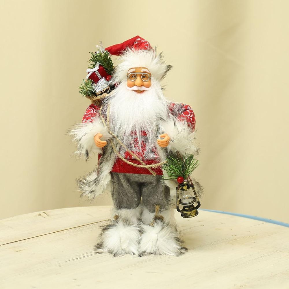 12 in Santa Doll Standing Christmas Ornaments Christmas Decoration Santa Claus Figurine  Kids
