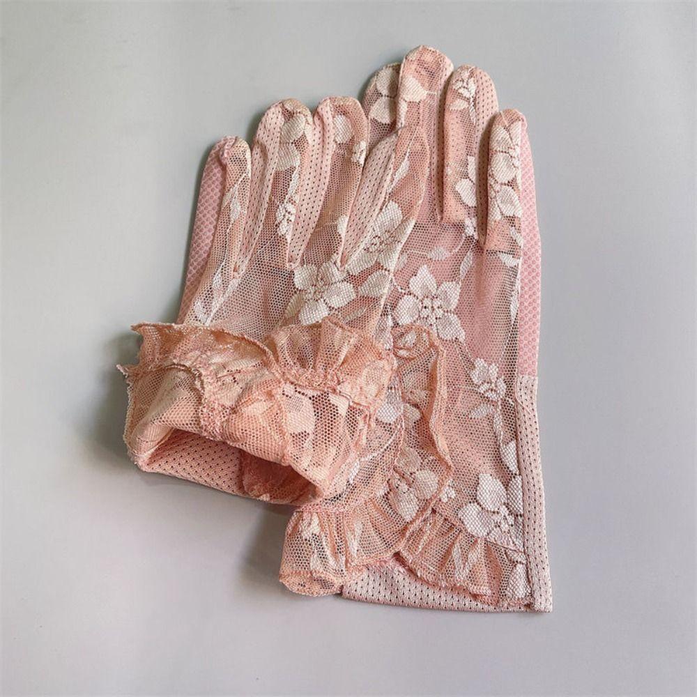 Anti-Slip Sunscreen Gloves Thin Touch Screen Gloves Elegant Transparent Gloves  Outdoor Cycling