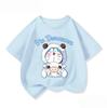 Fashion Short-sleeve T-shirt, Cute Cartoon Print for Summer, Trendy Street Top, Doraemon Children's Clothing