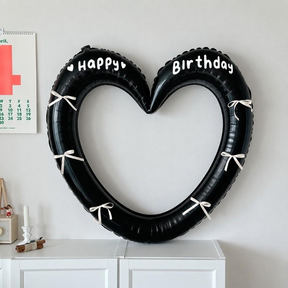 Reusable Photo Frame Balloon Metallic Love Balloon Cute Design Giant Heart Balloon Birthday Party