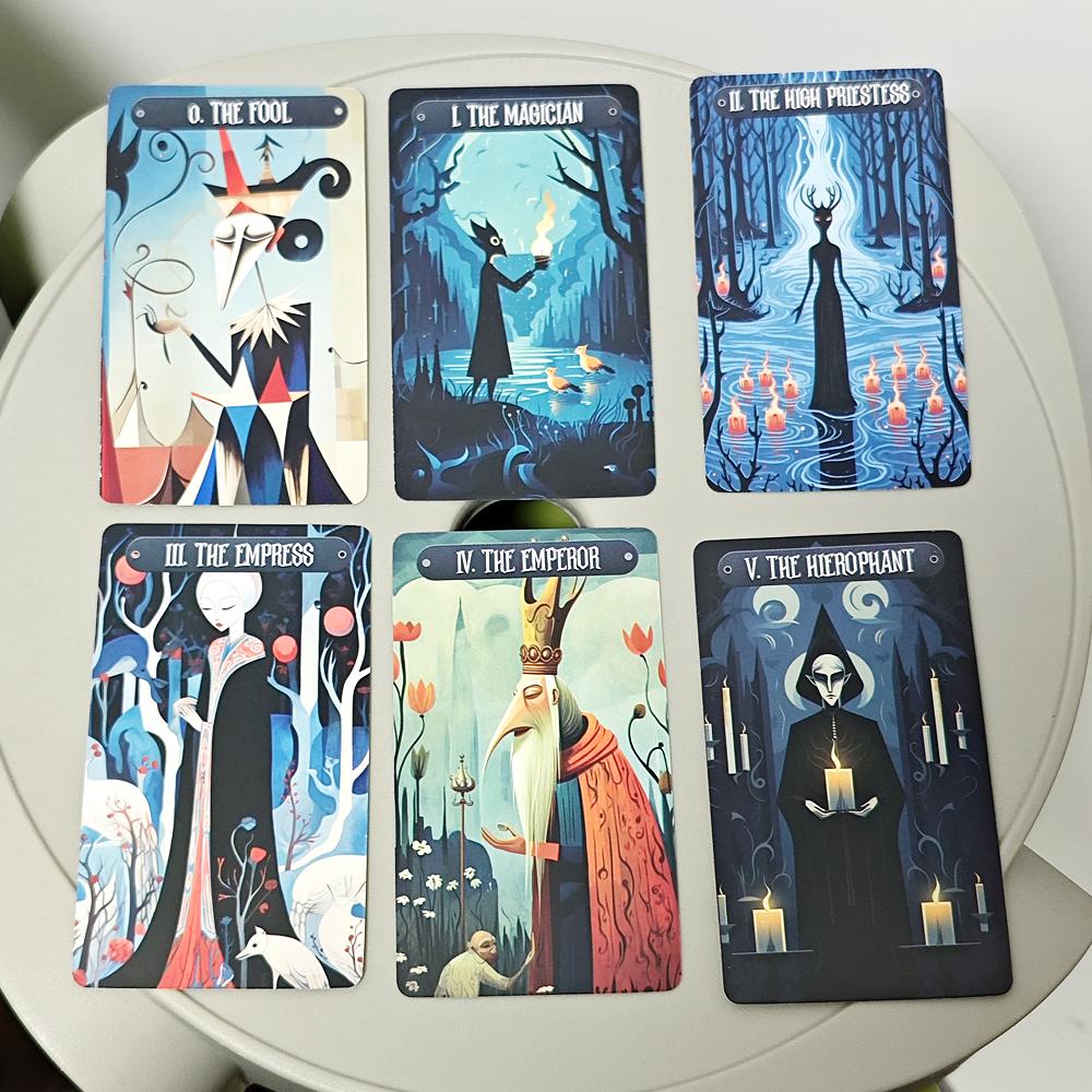 Originální umělecké dílo Strange World Tarot 78 ks tarotových karet založených na systému Rider Waite 10,3*6cm