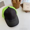 New Summer Hardtop Sunshade Baseball Cap for Men, Trendy Pure Black Casual Mesh Hat, Slightly Curved Along the Light Board, Travel Hat for Women