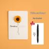 3D Dried Flower Handwritten Greeting Card for Teacher's Day, Love Letters, or Birthday – Perfect for Couples