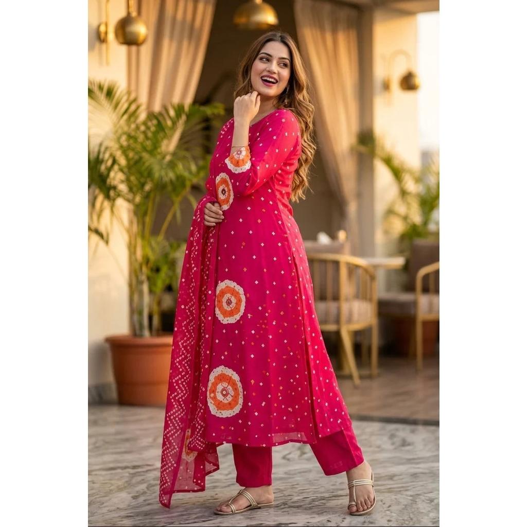Indian Pakistani Ethnic Salwar Kameez Bollywood Designer Kurti Pant Dupatta Set