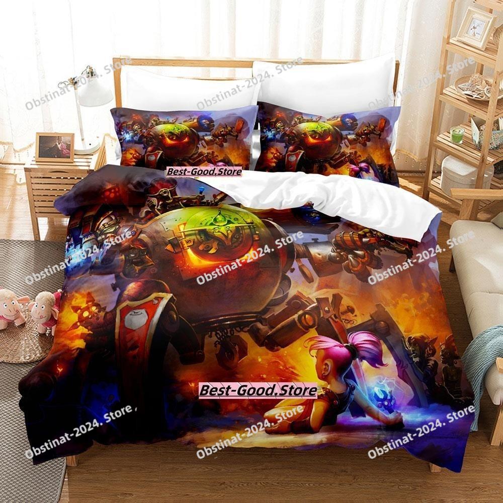2023 Game Hearthstone Heroes Of Warcraft Bedding Set Cartoon Anime three-piece Set Teenager Bedroom Duvetcover Sets