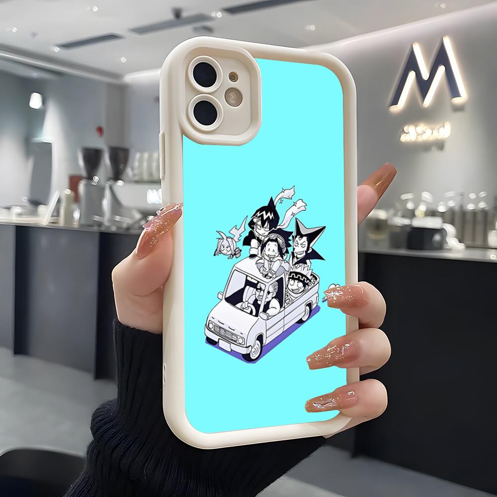Anime A-Shaman King Phone Case For IPhone Air 17 Pro Max 16 E 15 14 Pro Max 13 12 11 Mini Plus Soft Silicone White Cover