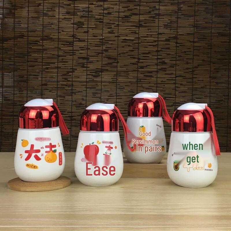 

Cartoon Ceramic Bulb Mug with Lid Set
