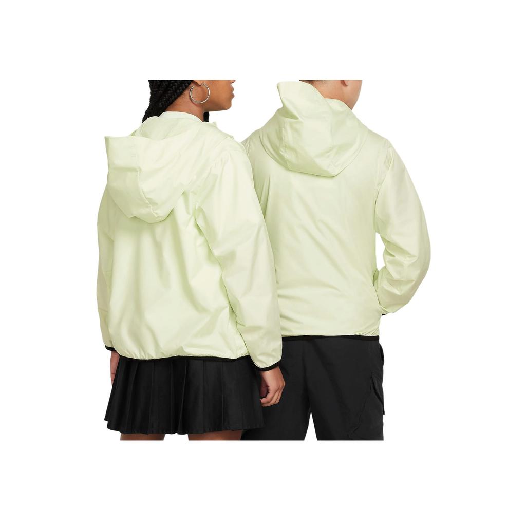 Nike Sportbekleidung City Leichte Gewebte Wasserdichte Bequeme Freizeitjacke Kinderjacken Limette-Eis Schwarz FZ4905-303