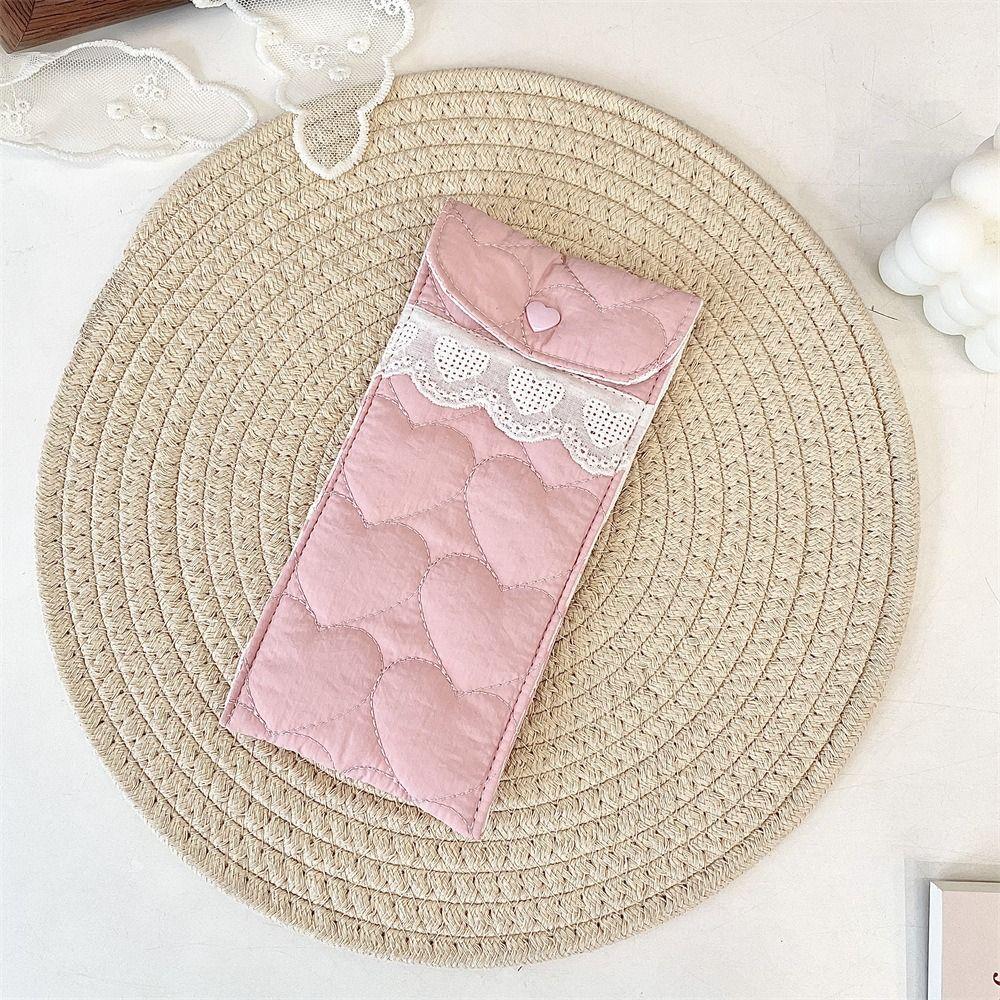 Korean Style Lovely Eyeglasses Case Sweet Lipstick Bag Portable Cute Pencil Case  Girls