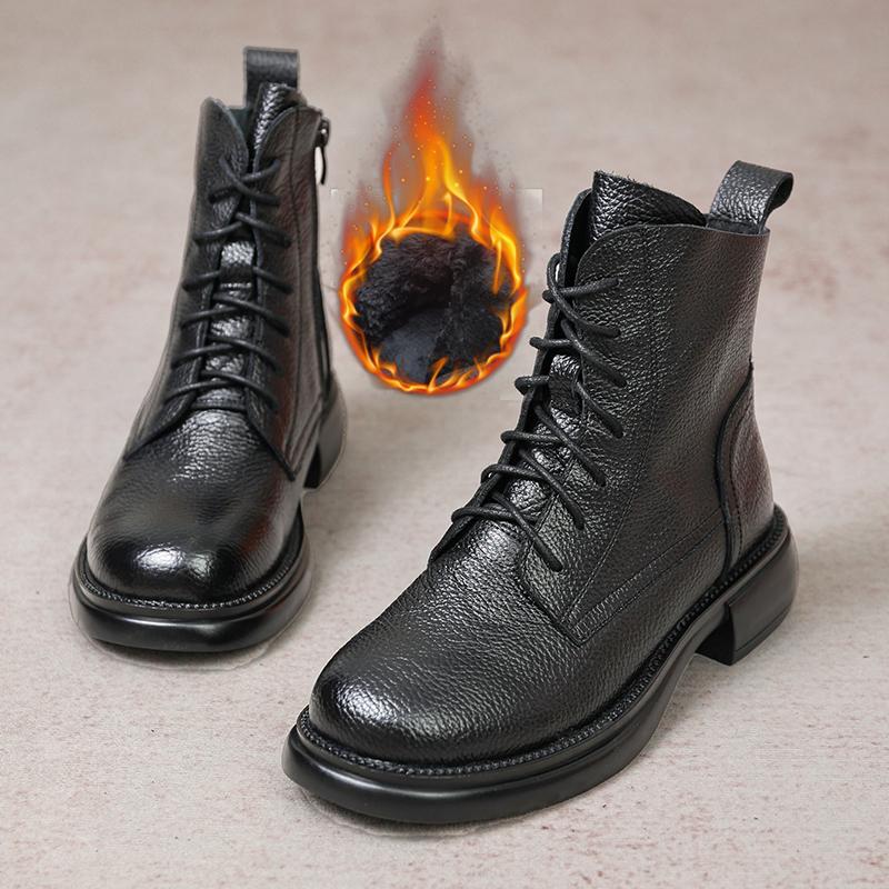 

Модные ботинки GKTINOO из натуральной коровьей кожи, женские платформы, осень 2025, на молнии, нескользящие, короткие ботинки, зимняя женская обувь, ботильоны, ручная работа 11