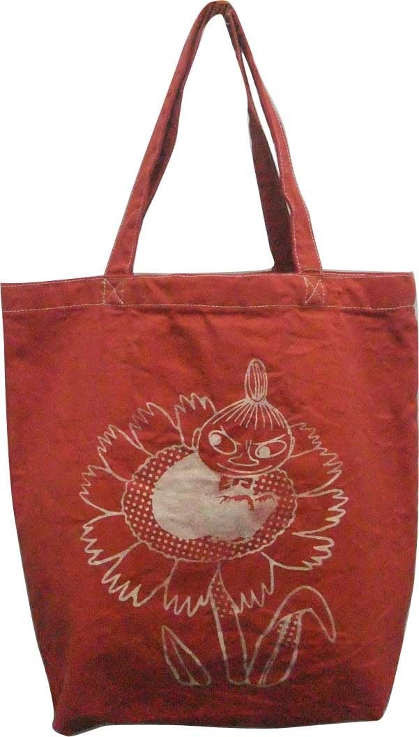 

Moomin Garment Dye Tote Retro Hana Red M size червоний