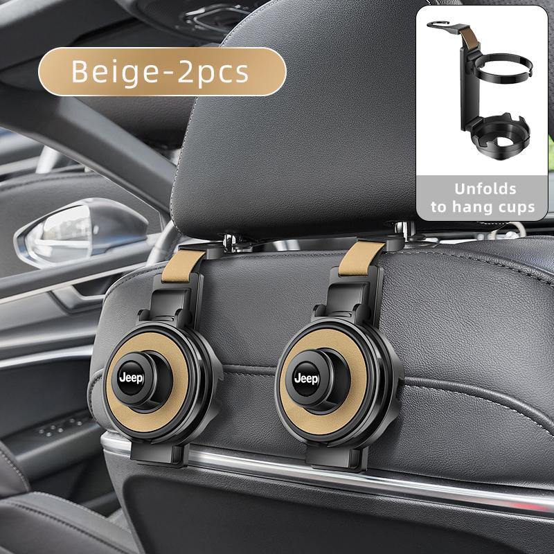 Dla Jeepa Haczyk na zagłówek fotela samochodowego Uchwyt na kubek na wodę Dla Jeepa Renegade Compass Grand-Cherokee Wrangler-JK Commander Trailhawk