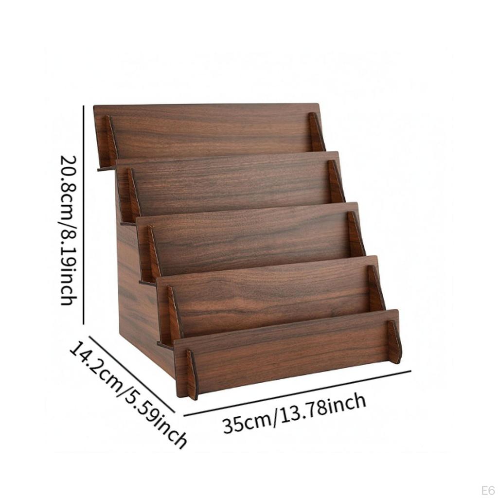 Card Holder Organizer, Stand, Display with Multiple Compartments, Wooden, Practical,