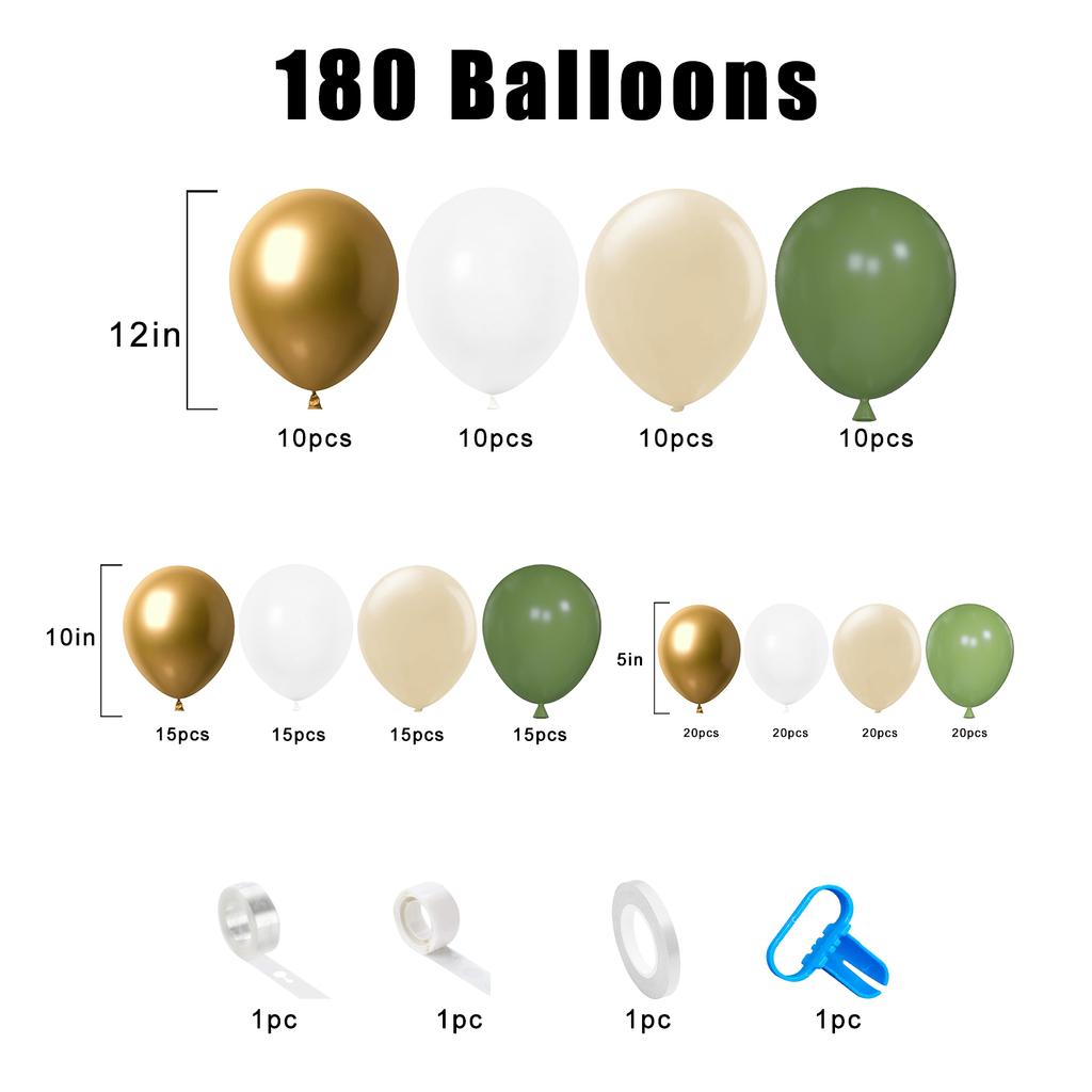 109Pcs multi-color latex balloon set suitable for birthday parties, weddings, Valentine's Day party decoration