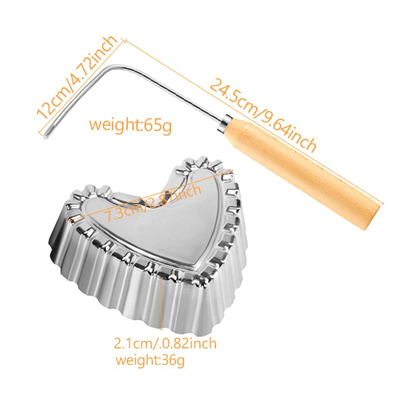 2Pcs/Set Pastry Mold Cookie Bake Mold Cake Printing Molds Funnel Biscuit Dessert Maker Waffle Model Set Baking Accessories DIY Decor Cake