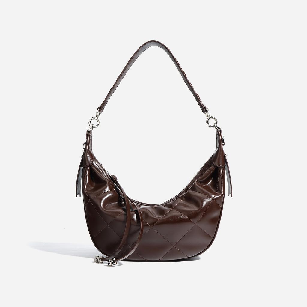 Premium women's armpit bag design versatile messenger bag feeling fashionable crescent bag simple leather