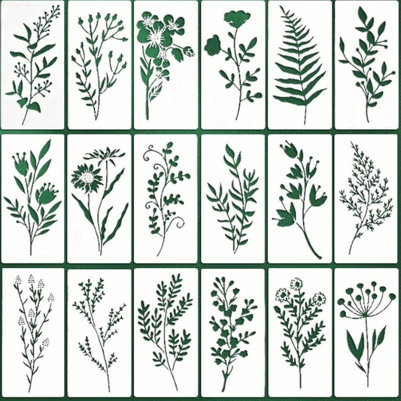 Wildflower Painting Template  Reusable Painting  Flowers and Plants  Inkjet Pet Graffiti  Washable