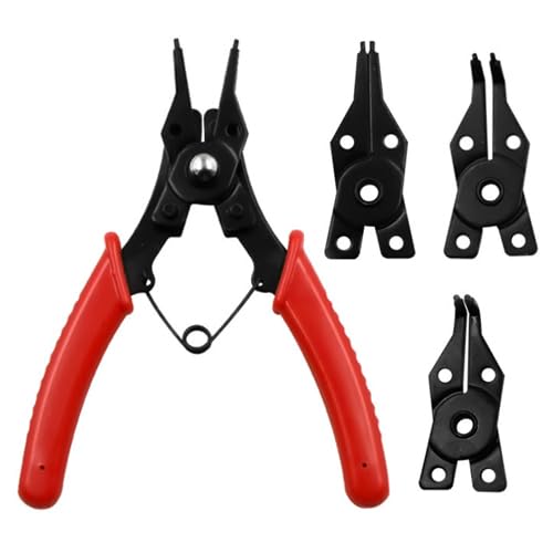 

Snap Ring Pliers, Interchangeable Ring Pliers for Shafts, Holes, 180 Degrees, 45 Degrees, 90 Degrees, Work Tools