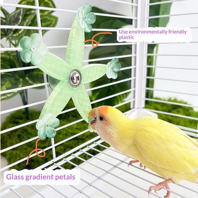 New Interactive Rotating Windmill Parrot Relieve Boredom Toy Bird Mental Stimulation Entertainment Gnawing Cage Accessories Toy