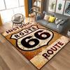 Historic Route 66 Carpet Mother Road Area Rug for Home Bathroom Living Room Table Bedroom Sofa Doormat Decor, Non-slip Floor Mat