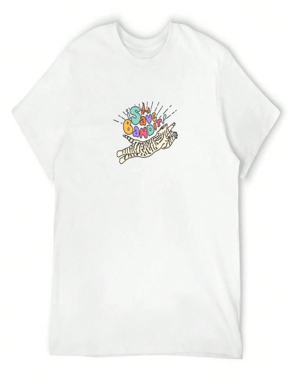 SAVE BANDIT T-Shirt Funny Gifts Oversized Graphic Tee unisexs Graphic T-Shirts Anime S разноцветный