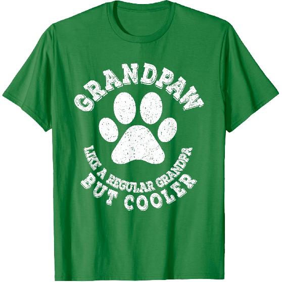 Grandpaw Dog Grandpa Grandfather Funny Vintage Grand Paw Men T-Shirt