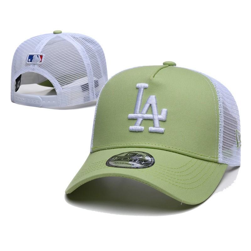 Berretto da Baseball Lettera LA Visiera Curva Regolabile Cotone Lino Cappello da Papà Uomo Donna Sport all'Aperto