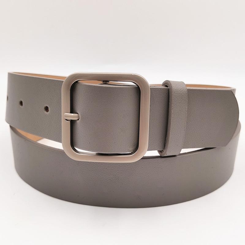 Small Simple Korean Style Women's Belt Retro Square Pin Buckle Jeans Belt