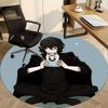 1 szt. Okrągły dywanik biurowy z postacią z anime, antypoślizgowy, miękki i trwały dywanik biurowy do dekoracji wnętrz, idealny do biura, piękna dekoracja