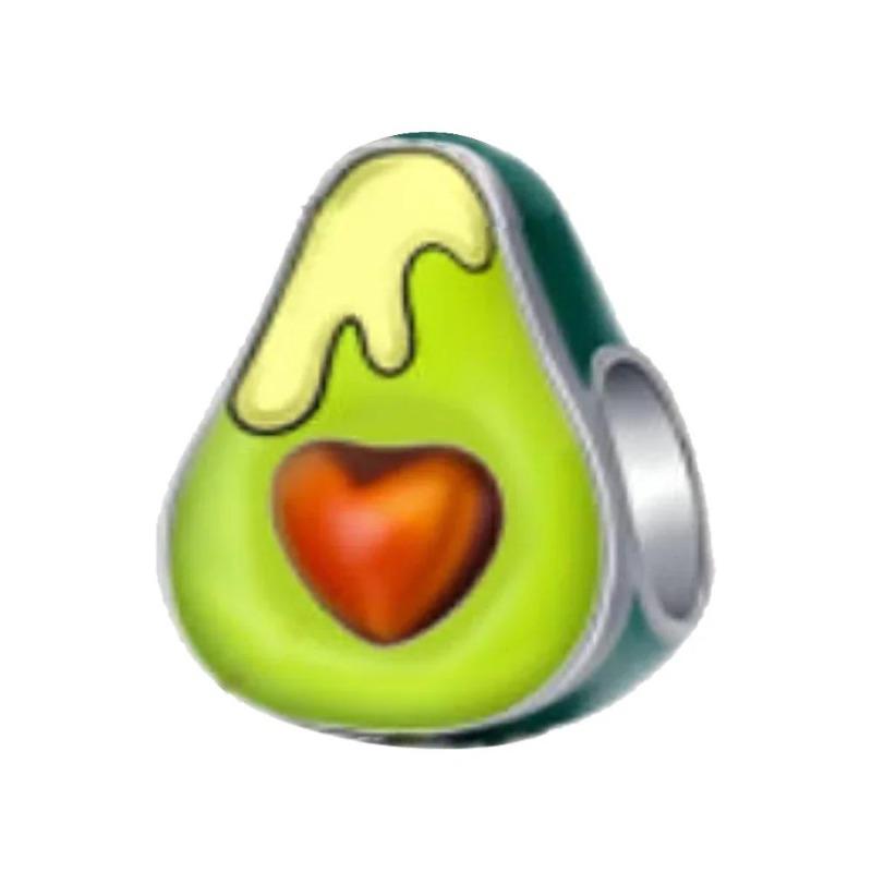 

Copper Fashion Avocado Strawberry Cherry Fruit Series Charms Bead Fit Original Bracelets Diy Jewelry Making