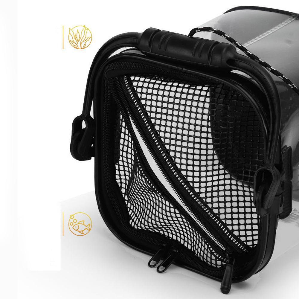 Portable EVA Fishing Bag Collapsible Bucket for Live Fish Box Oxygen Pump Car Camping Water Container Basin Tackle Storage Case