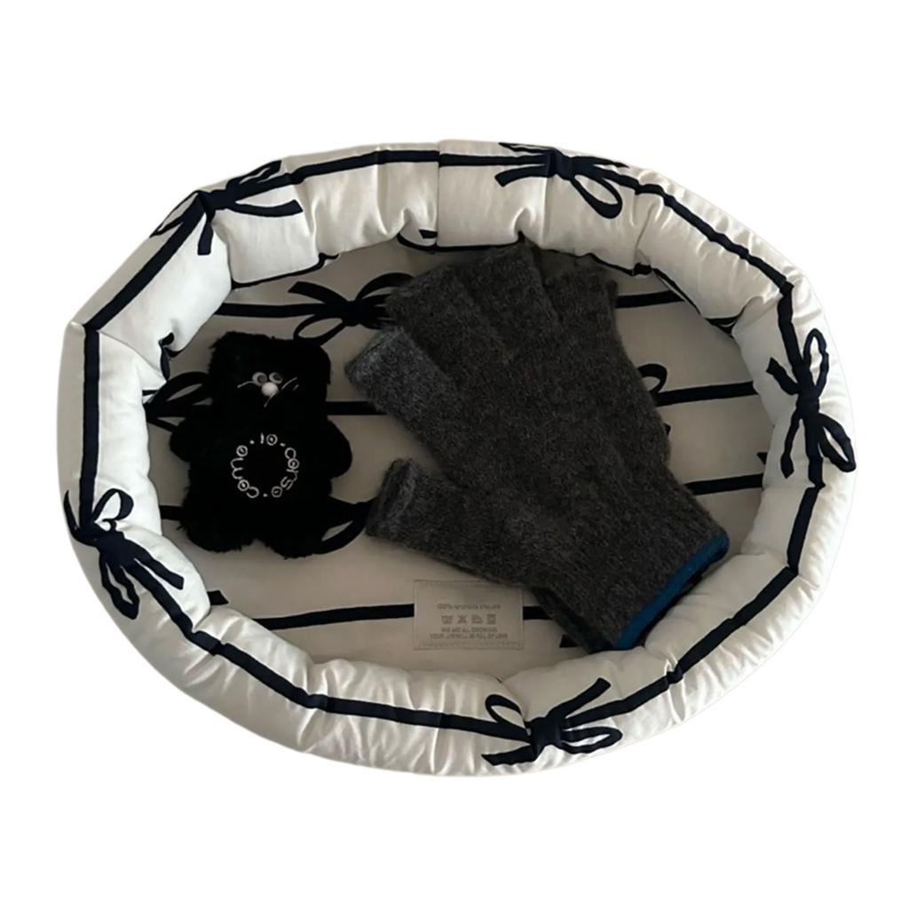 Elegant Butterfly Bowknot Storage Basket Fashion Accessory for Organizing Small Items In Home and Office Daily Use